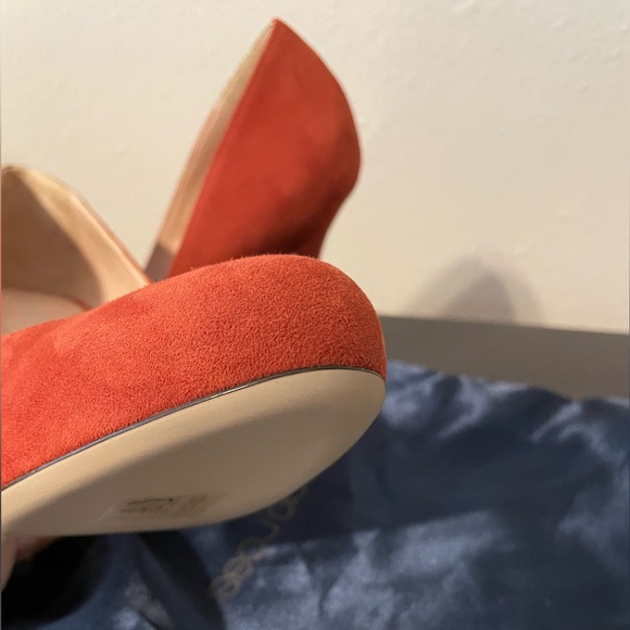 Sergio Rossi round roe terracota suede platform pumps 38 - Picture 5 of 9